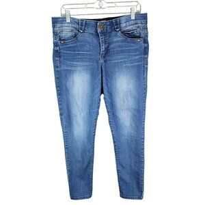 Womens Democracy Ab Solution Skinny Blue Denim Jeans Med Wash Size 12